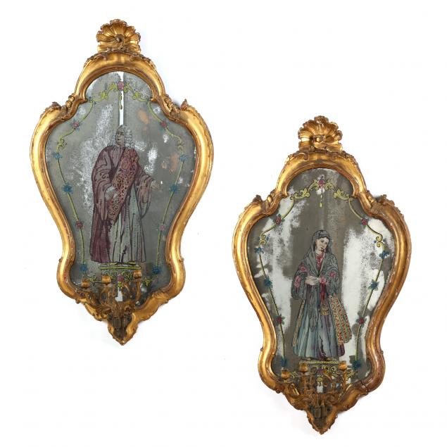 pair-of-continental-rococo-eglomise-girandole-mirrors