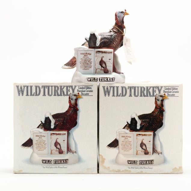 wild-turkey-bourbon-whiskey-in-porcelain-decanters