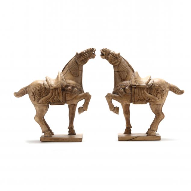 a-pair-of-chinese-tang-style-carved-wooden-horses