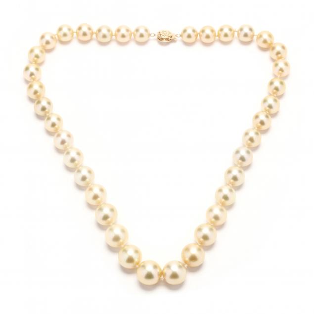 Golden South Sea Pearl Necklace (Lot 55 - Signature Summer AuctionJun ...