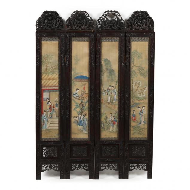 a-chinese-carved-wooden-folding-screen-with-paintings-on-silk