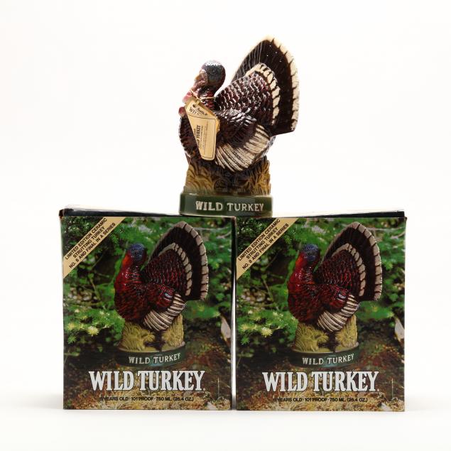 wild-turkey-bourbon-whiskey-in-porcelain-decanters