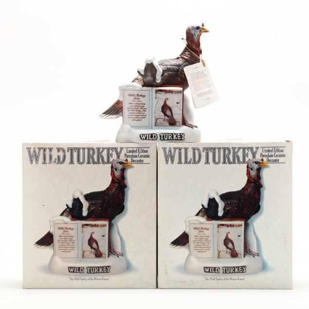 wild-turkey-bourbon-whiskey-in-porcelain-decanters