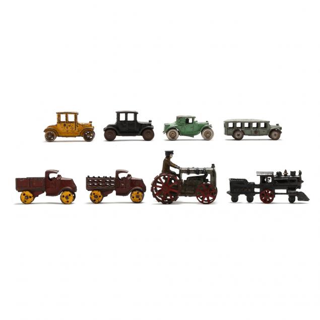eight-vintage-cast-iron-vehicles