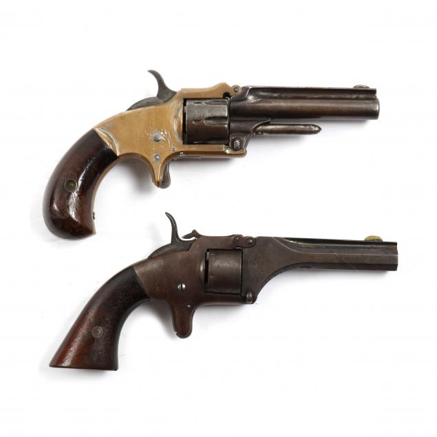 two-2-19th-century-spur-trigger-pocket-revolvers