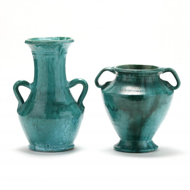 j-b-cole-pottery-sunset-mountain-two-malachite-glazed-vases