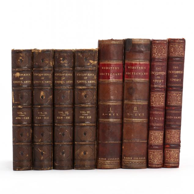 three-antique-leather-bound-sets-of-non-fiction-books