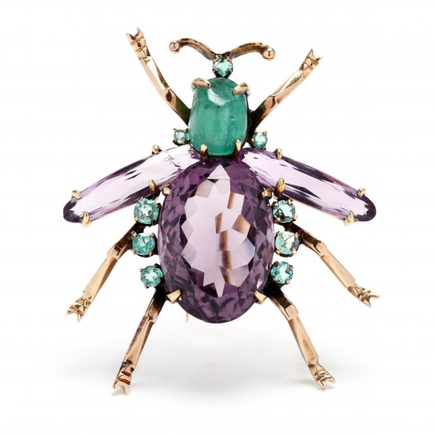 vintage-gold-and-gem-set-insect-brooch