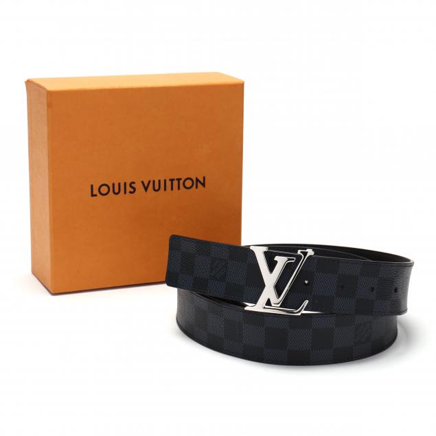 Initials Damier Graphite Belt by Louis Vuitton