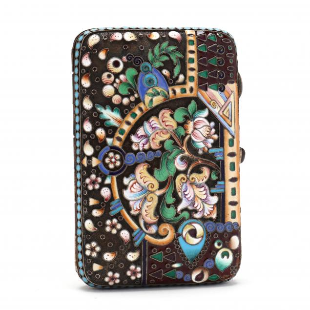 a-russian-silver-gilt-cloisonne-enamel-cigarette-case-mark-of-feodor-ruckert