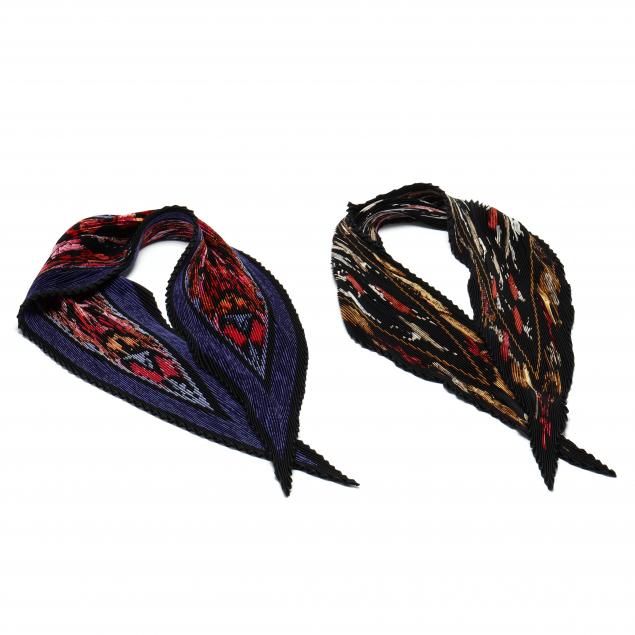 two-hermes-plisse-scarves