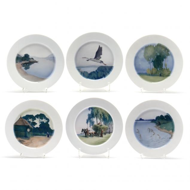 six-meissen-art-nouveau-scenic-plates