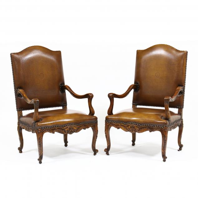 theodore-alexander-pair-of-leather-upholstered-hall-chairs
