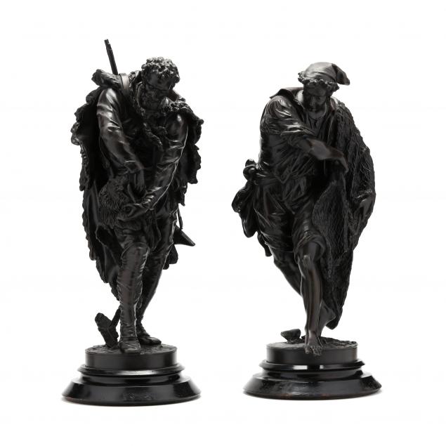 pair-of-french-school-sculptures-fisherman-and-huntsman