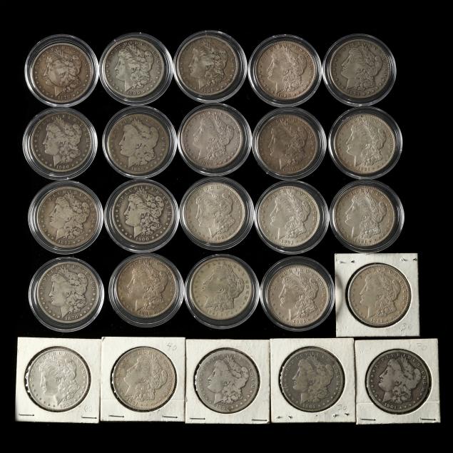 twenty-five-25-morgan-silver-dollars
