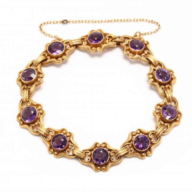 Gold and Amethyst Bracelet (Lot 3267 - Luxury Accessories, Jewelry ...