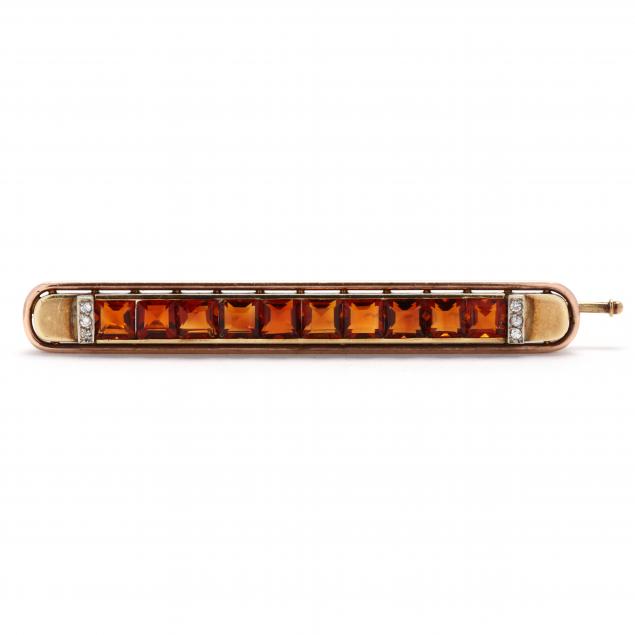 gold-citrine-and-diamond-bar-brooch