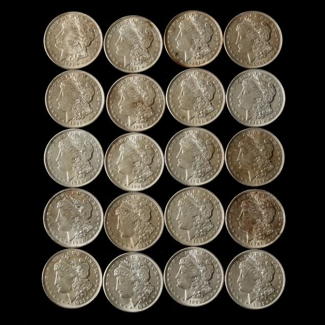 uncirculated-roll-of-1921-morgan-silver-dollars