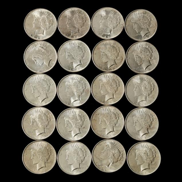 roll-of-twenty-20-uncirculated-1922-peace-silver-dollars