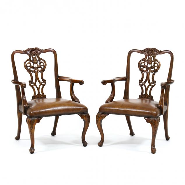 theodore-alexander-pair-of-george-ii-style-carved-mahogany-armchairs