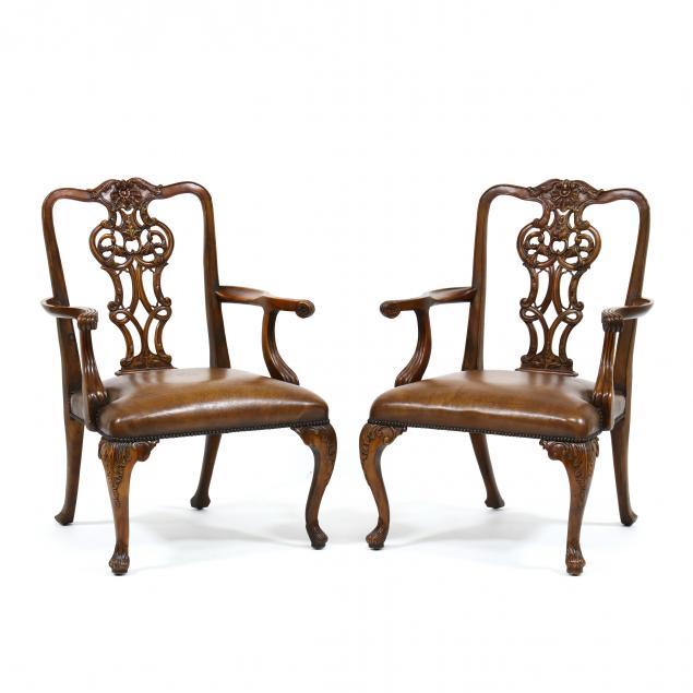 theodore-alexander-pair-of-george-ii-style-carved-mahogany-armchairs