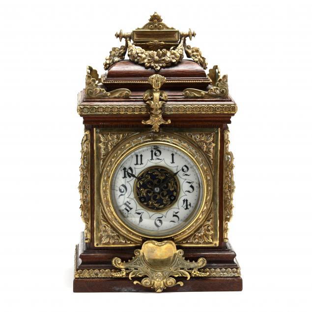19th-century-french-oak-and-brass-mantel-clock