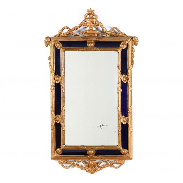 neoclassical-style-gilt-mirror-with-cobalt-trim