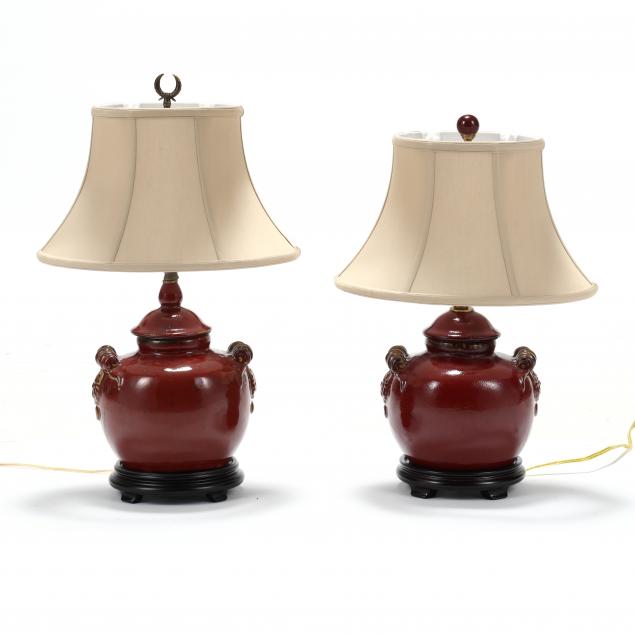 a-matched-pair-of-oxblood-glazed-pottery-jar-lamps