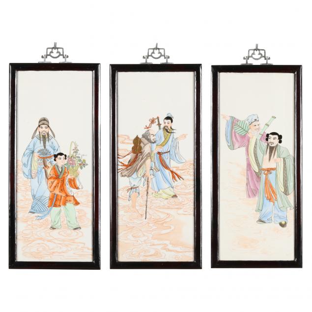 three-chinese-porcelain-plaques-with-daoist-immortals