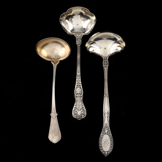 three-antique-gorham-sterling-silver-ladles
