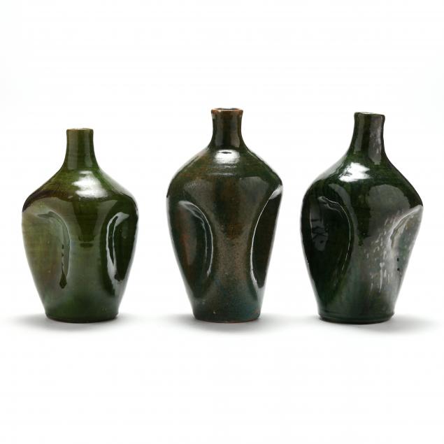 three-nc-pottery-pinch-bottles