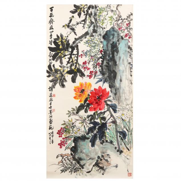 tan-jiancheng-chinese-1898-1995-i-one-hundred-flowers-of-the-four-seasons-i