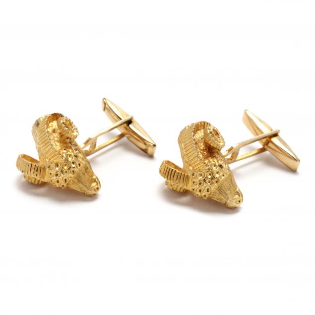 pair-of-gold-ram-s-head-cufflinks