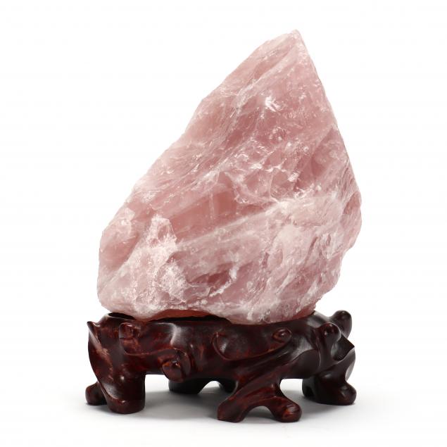 rose-quartz-specimen-on-carved-chinese-stand