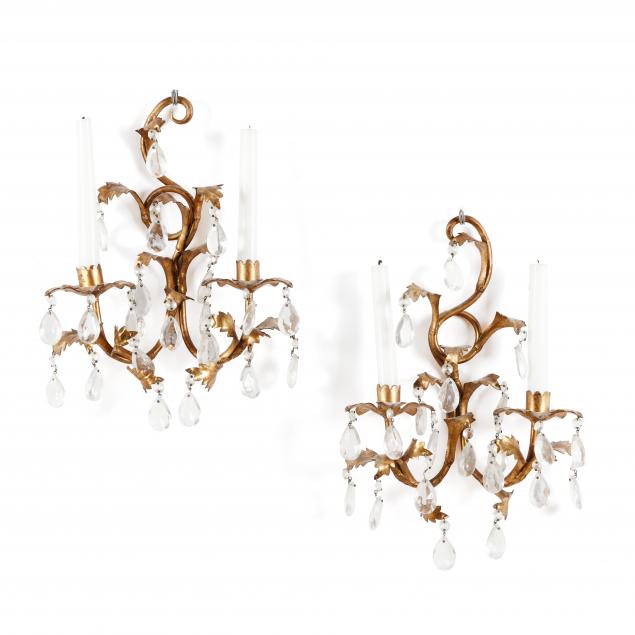 pair-of-italian-gilt-tole-two-light-drop-prism-sconces