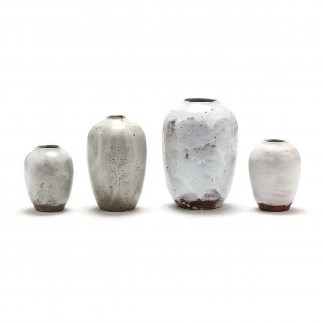 jugtown-pottery-seagrove-nc-four-vases