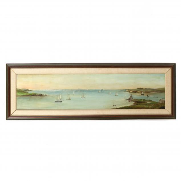 antique-panoramic-painting-of-dutch-island-ga