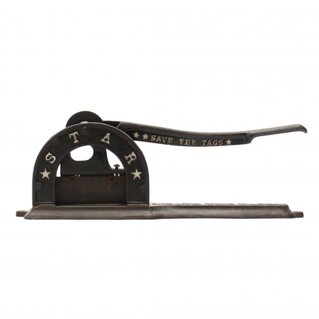 star-save-the-tags-cast-iron-tobacco-cutter