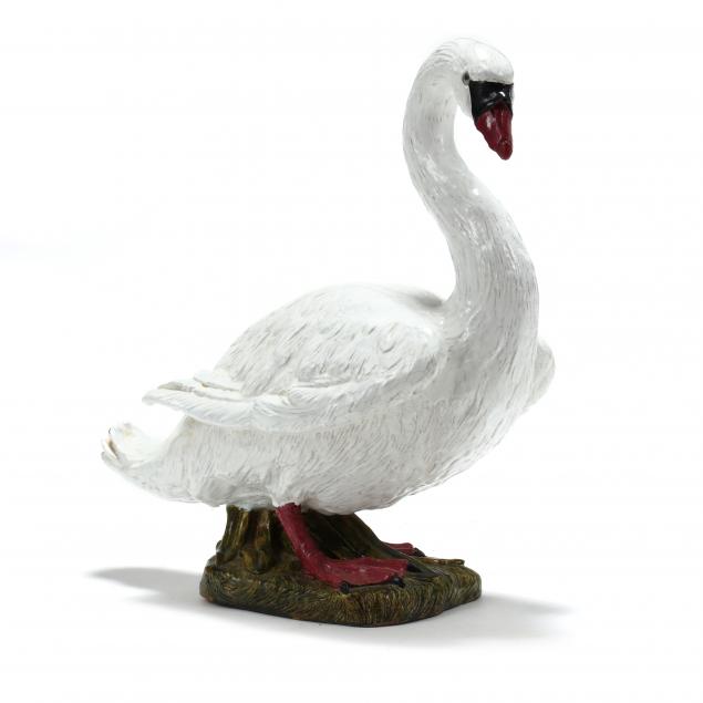 life-size-french-faience-swan
