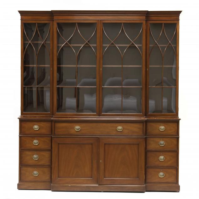 kittinger-chippendale-style-mahogany-breakfront