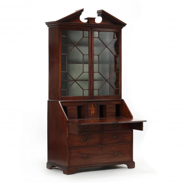 scottish-george-iii-inlaid-mahogany-bureau-bookcase