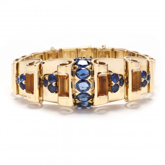 retro-gold-sapphire-and-citrine-bracelet-tiffany-co