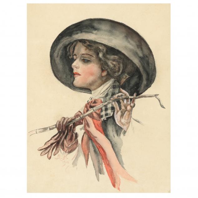 antique-watercolor-of-a-gibson-girl
