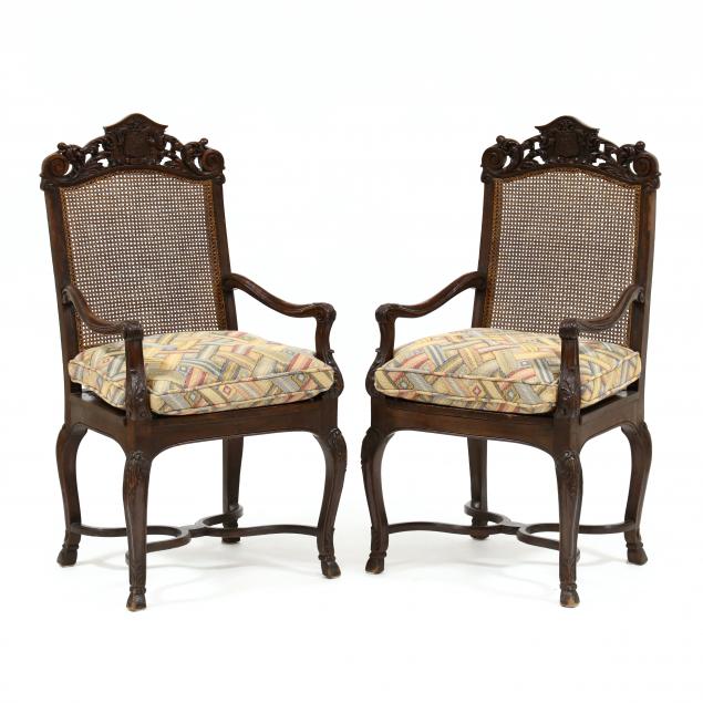 pair-of-vintage-continental-carved-walnut-hall-chairs