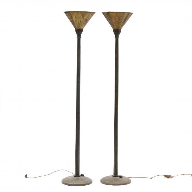 pair-of-arts-and-crafts-style-torchiere-floor-lamps