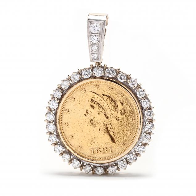 gold-coin-pendant-with-white-gold-and-diamond-set-bezel-and-bail