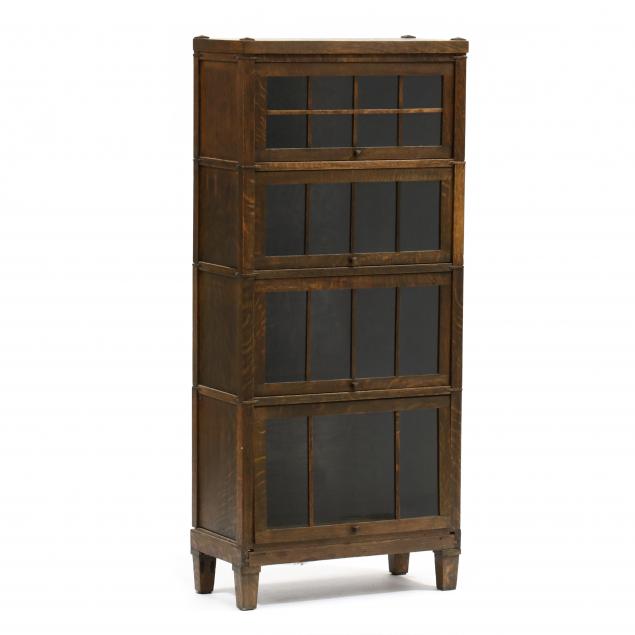 mission-oak-four-stack-barrister-bookcase