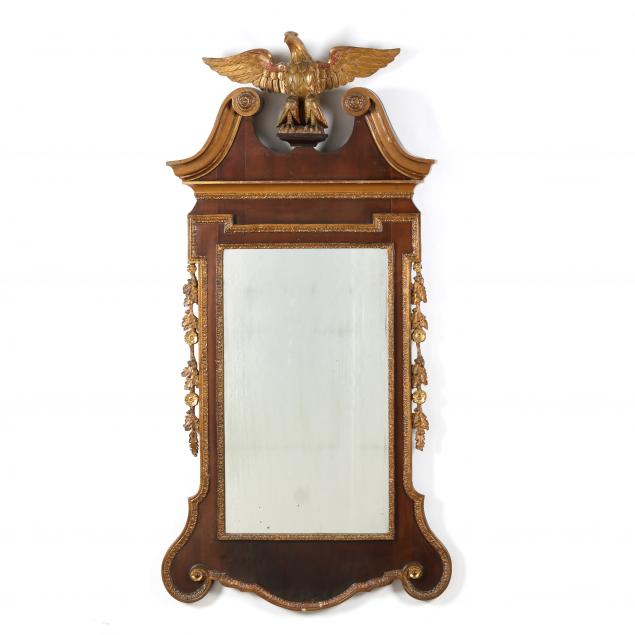 antique-george-ii-style-parcel-gilt-mahogany-mirror