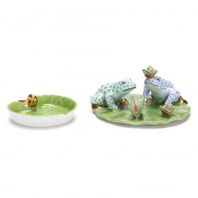 herend-porcelain-frogs-and-lily-pad