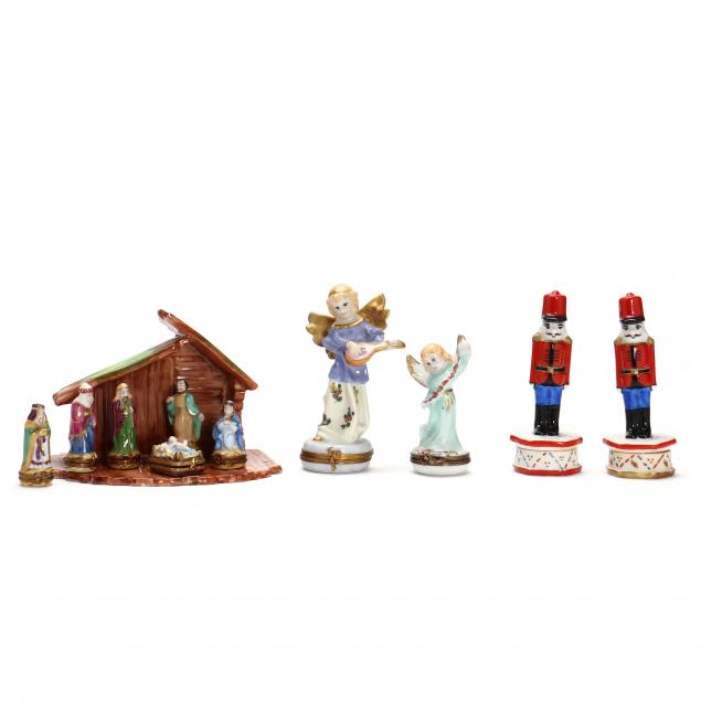 limoges-porcelain-nativity-set-and-four-holiday-trinket-boxes